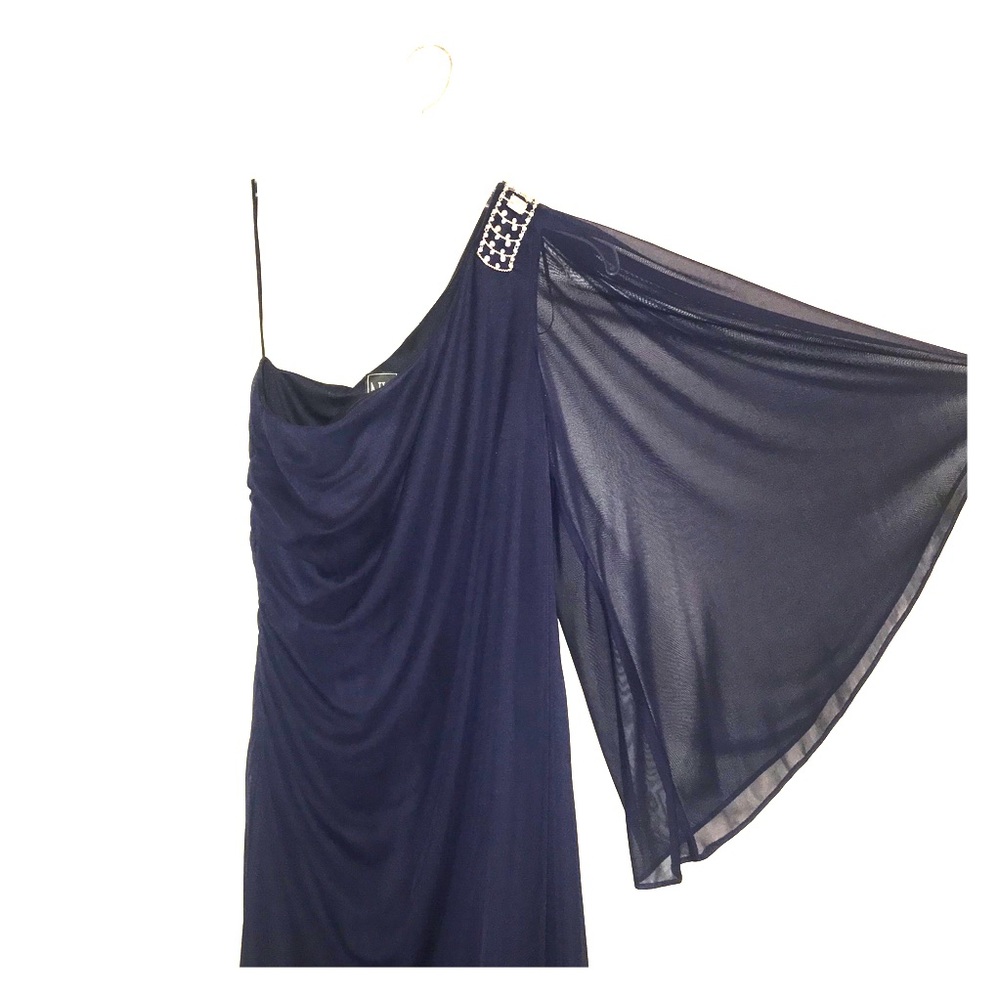 Navy Off The Shoulder Night Gown